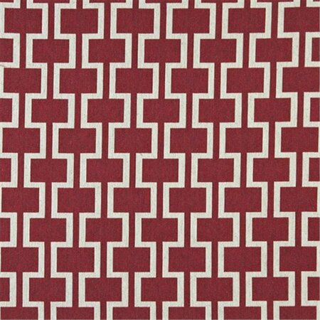 FINE-LINE 54 in. Wide Red And Off White- Modern- Geometric Designer Quality Upholstery Fabric FI3463424